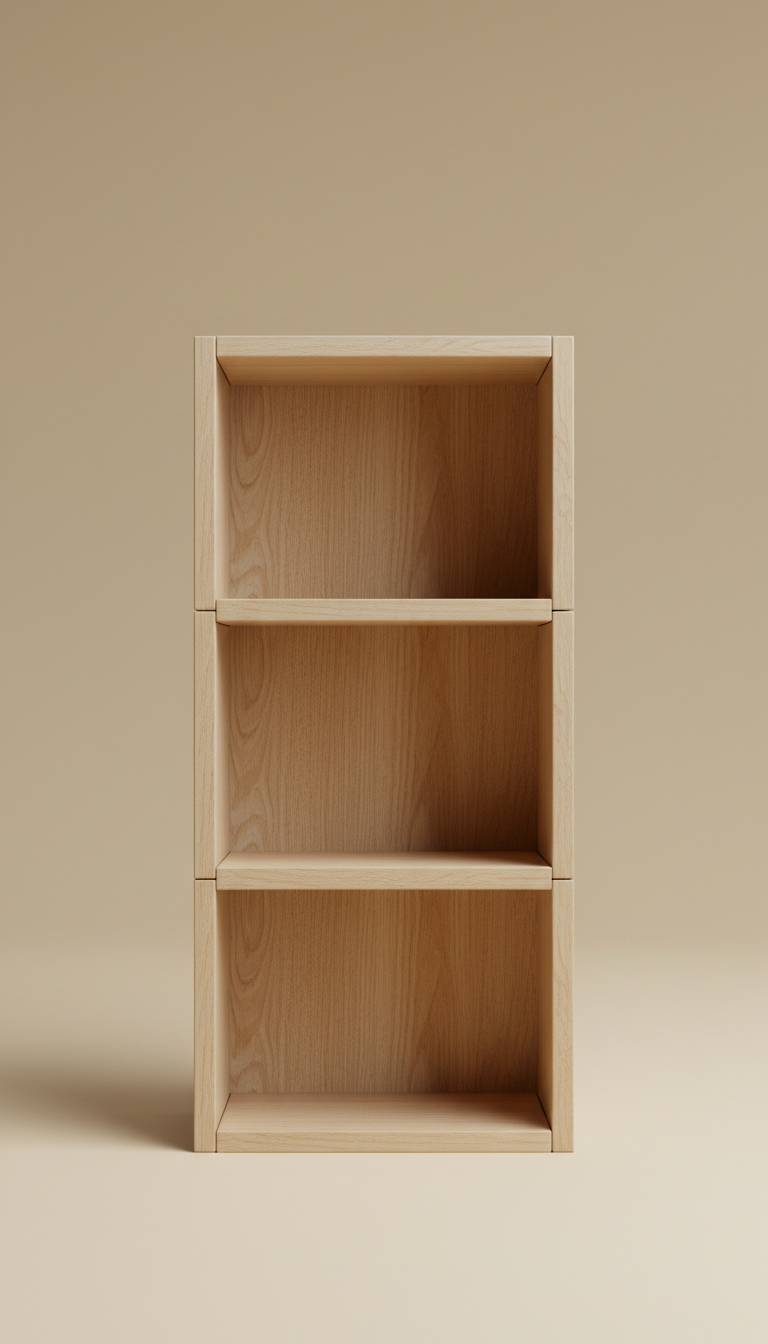 Modular Birch Wood Storage Box