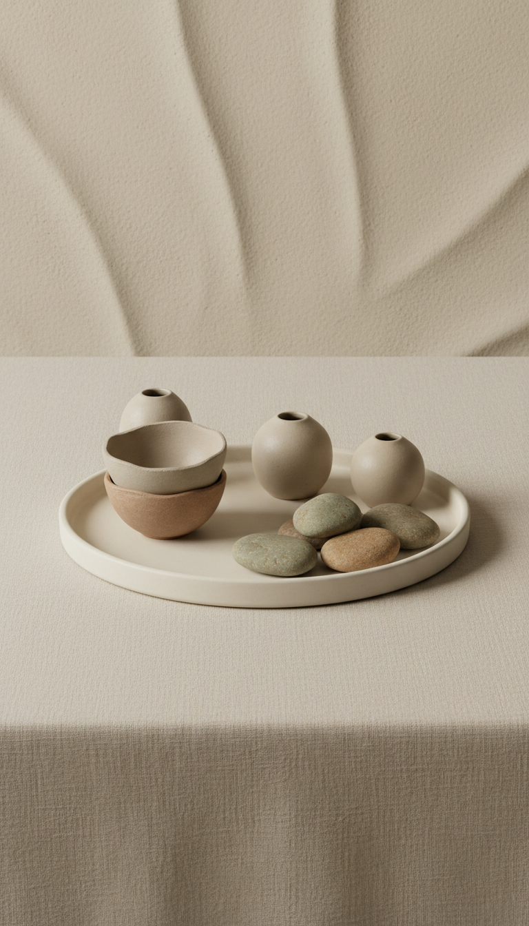 Minimalist ceramic tray