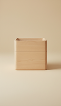 Stackable Pale Oak Organizer Bin