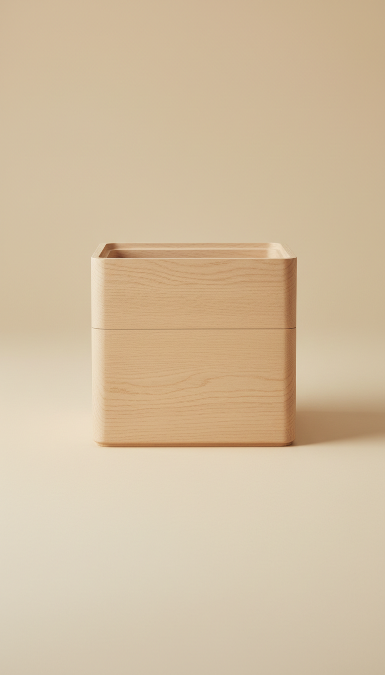 Stackable Pale Oak Organizer Bin